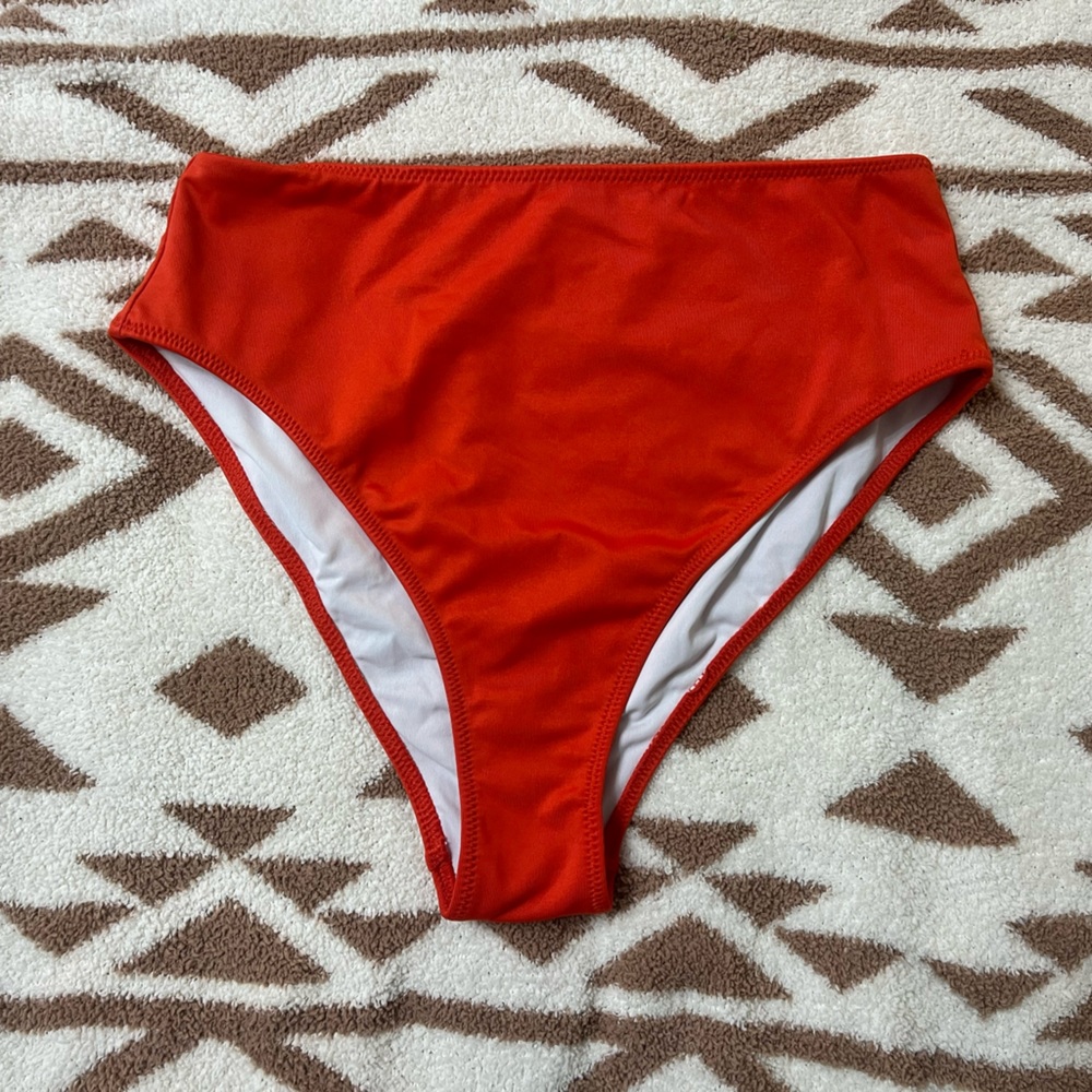 NWOT PINK HIGH WAISTED BIKINI BOTTOM
